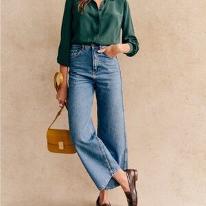 Sezane LeCrop Jeans size 36 or US 4 in Denim Blue currently sold out